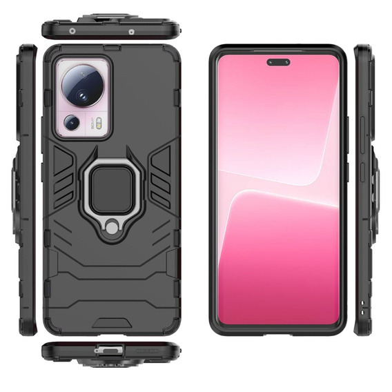 Case for Xiaomi 13 Lite, Kickstand Ring, black