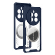 Case for Realme 12 Pro 5G / 12 Pro+ 5G, with magnetic sheet, navy blue / transparent