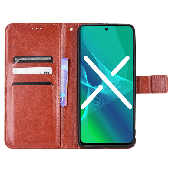 Flip case for Realme GT Master, Crazy Horse Wallet, brown