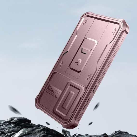 Armored case for Samsung Galaxy A55, Dexnor Full Body (Two Frames), pink
