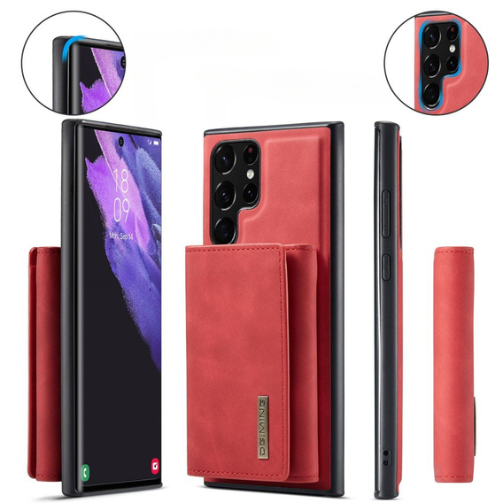 Case for Samsung Galaxy S23 Ultra, DG.MING 2in1, red