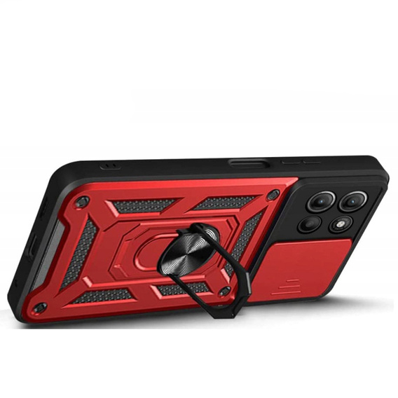 Case for Motorola Moto G15 / Motorola Moto G15 Power, CamShield Slide, red