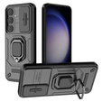 Case for Samsung Galaxy S24, KickStand Camera Lens, black