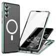 Magnetic Dual Glass MagSafe case for Samsung Galaxy S23, green