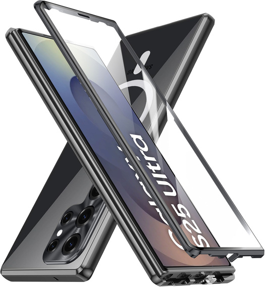 Magnetic Dual Glass MagSafe case for Samsung Galaxy S25 Ultra, black