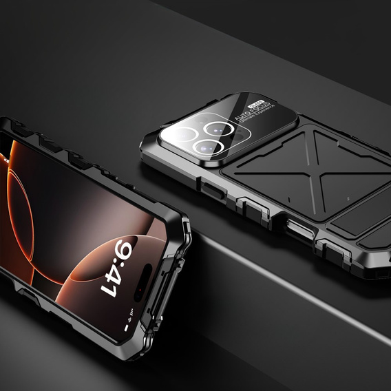 Armored case for iPhone 16 Pro, R-JUST, black