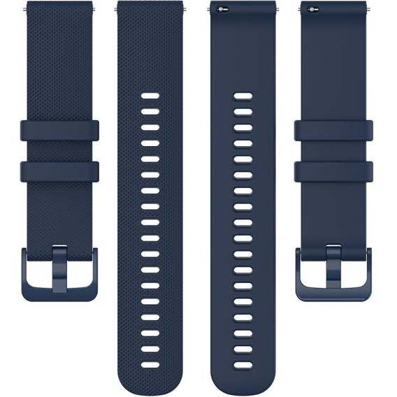 Silicone strap for 18mm do Garmin Vivomove 3S / Vivoactive 4S, Dark Blue