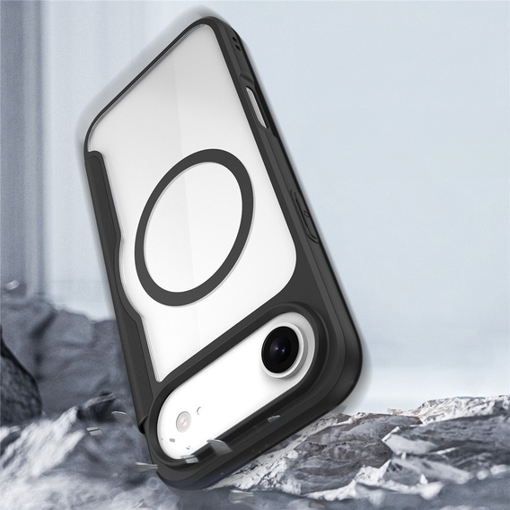 Dux Ducis case for iPhone Air, Skin X Pro, with flap, for MagSafe, black