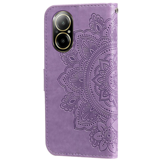 Flip case for Realme C67, Mandala, purple