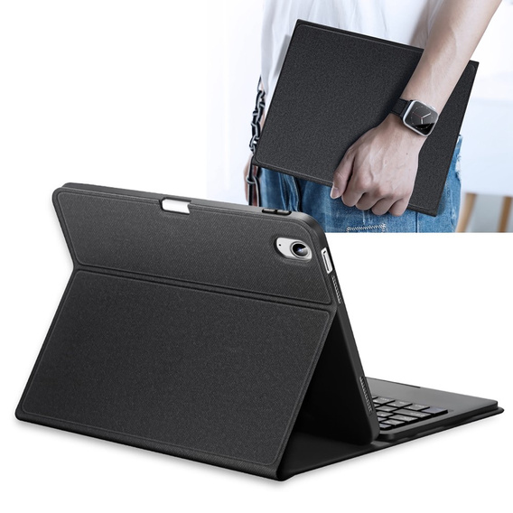 Case + keyboard iPad 10.9 2022 10 Gen, Dux Ducis Magnetic Keyboard, black