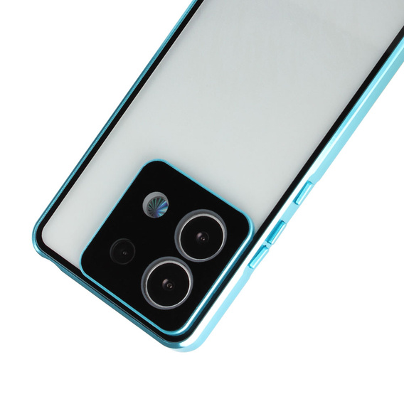 Case for Xiaomi Redmi Note 13 Pro 5G, Magnetic Dual Glass, blue