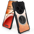 Case for Oppo Reno 12F / 12S, with magnetic sheet, transparent / black