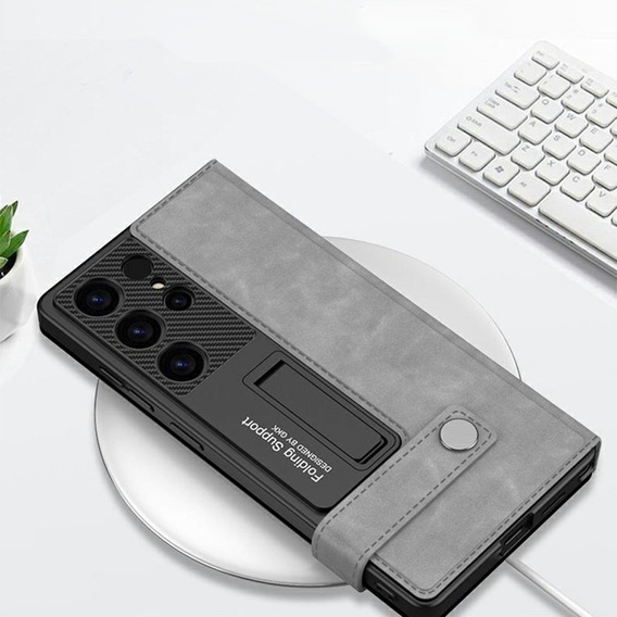 Flip case for Samsung Galaxy S25 Ultra, GKK Card Slot Wallet, black