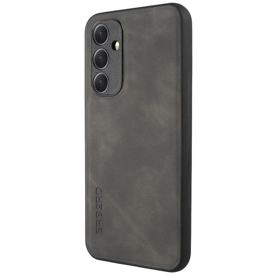 Case for Samsung Galaxy A54 5G, ERBORD Business, with metal plate for car mounts, grey