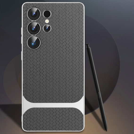 Case for Samsung Galaxy S25 Ultra, GKK Woven Leather, grey