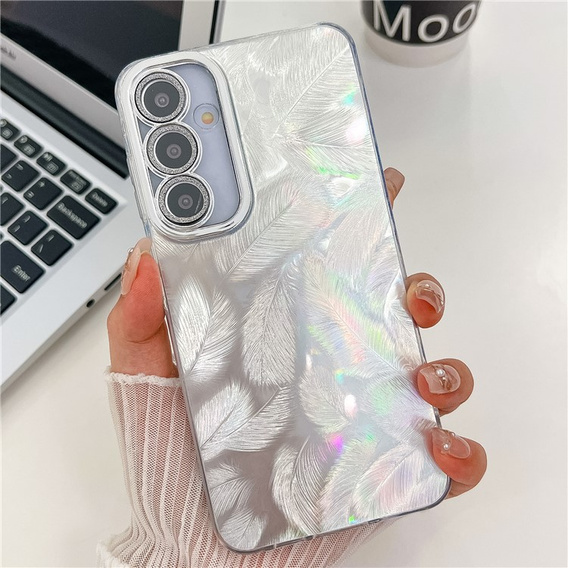 Case for Samsung Galaxy A36 5G / A56 5G, Feather, silver