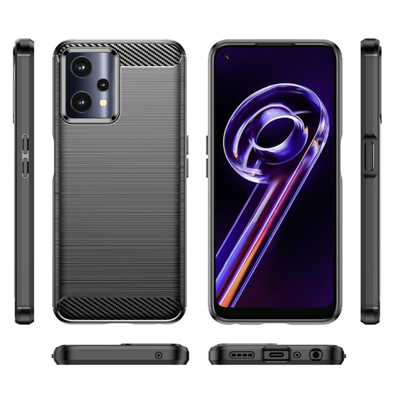 Case for Realme 9 Pro / OnePlus Nord CE 2 Lite 5G, Carbon, black