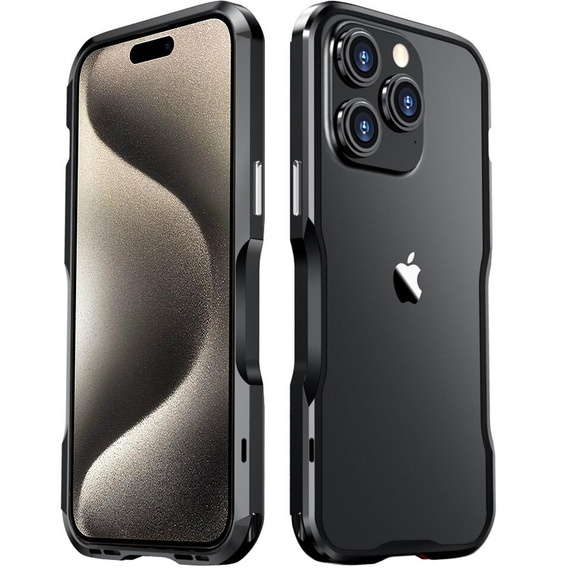 Case LUPHIE for iPhone 15 Pro, Armor Bumper, black