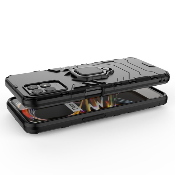 Case for Realme 8i, Kickstand Ring, black
