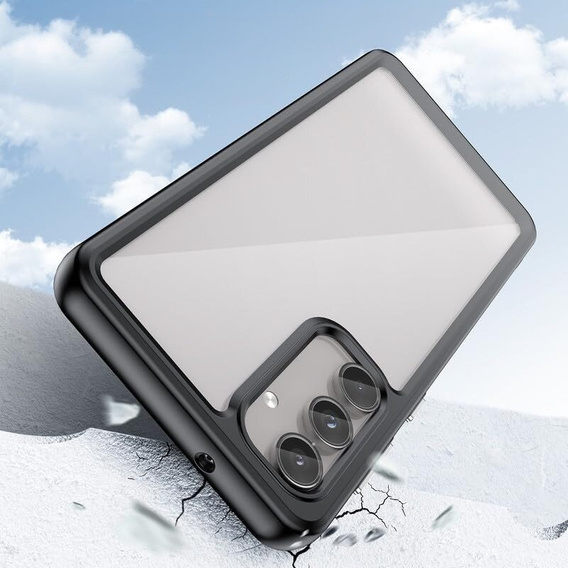 Case for Samsung Galaxy M55 5G, Fusion Hybrid, transparent / black