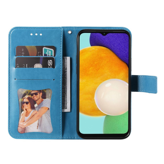Flip case for Samsung Galaxy A13 4G, Mandala Flower, blue