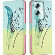 Flip case for Oppo A79 5G, Wallet, feather, blue