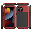 Case for iPhone 15, armoured, with integrated glass, red