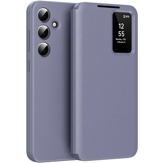 Flip case for Samsung Galaxy S24, Smart View Wallet, purple