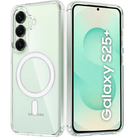 Case for Samsung Galaxy S25+ Plus, Fusion Hybrid, for MagSafe, transparent + Screen Glass