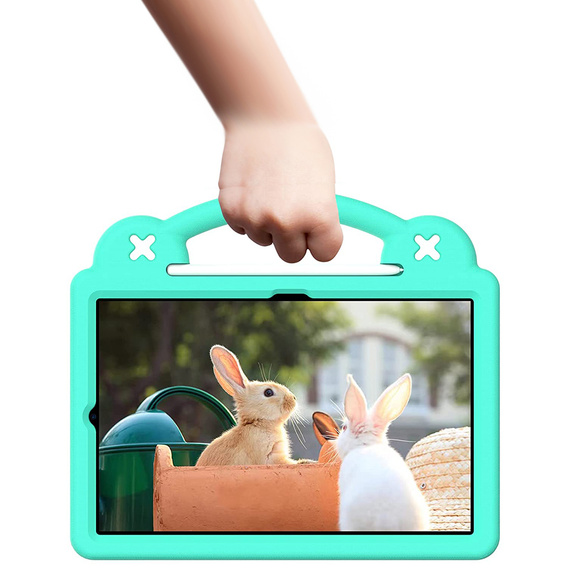 Children's case for Samsung Galaxy Tab S6 Lite 10.4 2020/2022 / Tab A7 2020 T500 / T505 / Tab S6 T860/T865, Cute Patterns, with stand, green
