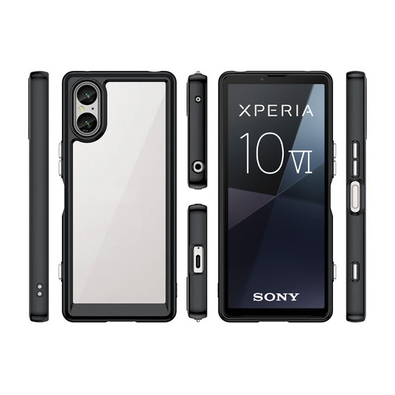 Case for Sony Xperia 10 VI, Fusion Hybrid, transparent / black