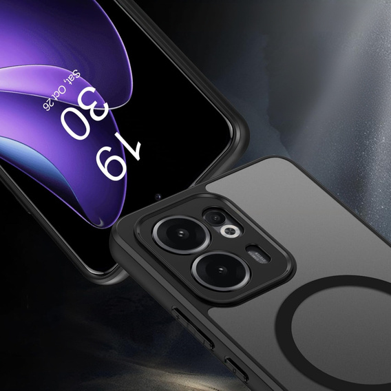 Case for Oppo Reno 13F / Oppo Reno 13FS, for MagSafe, ERBORD Matt Case, black