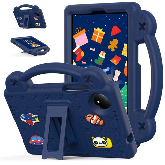 Children's case for Xiaomi Redmi Pad SE 8.7", Cute Patterns, with stand, dark blue
