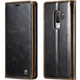 CASEME flip case for Samsung Galaxy S9+ Plus, Waxy Textucoffee, coffee