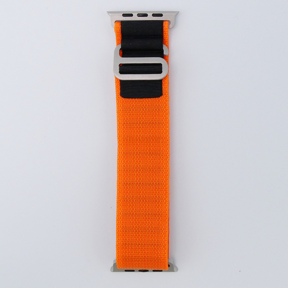 Nylon Strap for Apple Watch 1/2/3/4/5/6/7/8/SE/ULTRA 42/44/45/49mm, Orange / Black