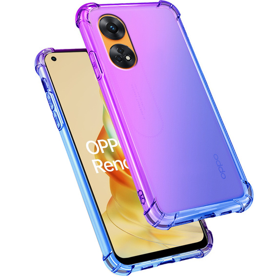 Case for Oppo Reno8 T, Gradient Dropproof, Purple / blue