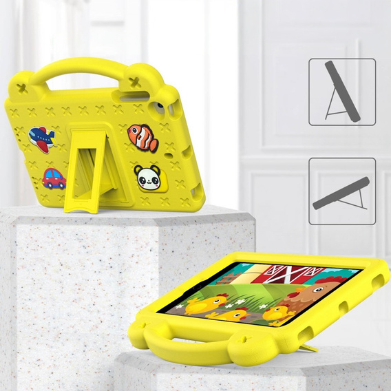 Children's case for iPad mini 7.9" 2019/2015/2014/2013/2012 (5/4/3/2/1 gen.), Cute Patterns, with stand, yellow