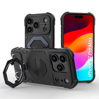 Case for iPhone 17 Pro Max, for MagSafe, armoured with stand, black