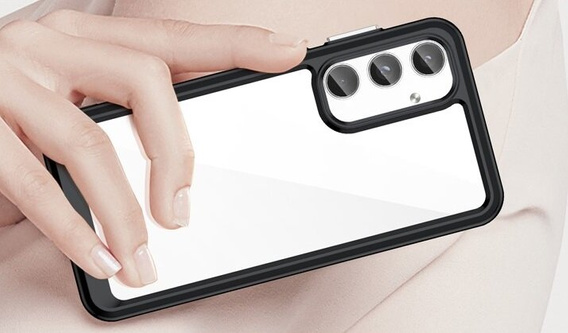 Case for Samsung Galaxy A55 5G, Fusion Hybrid, transparent / black