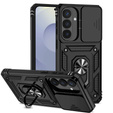 Armoured case with stand and lens cover for Samsung Galaxy S26 Plus, black