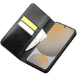 Flip case for Samsung Galaxy S25 FE, QIALINO Leather Wallet, black
