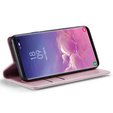 CASEME flip case for Samsung Galaxy S10+ Plus, Waxy Textupink, pink