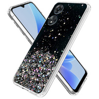 Case for Oppo A17, Glittery, black