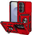 Armoured case with stand and lens cover for Samsung Galaxy S26 Plus, red