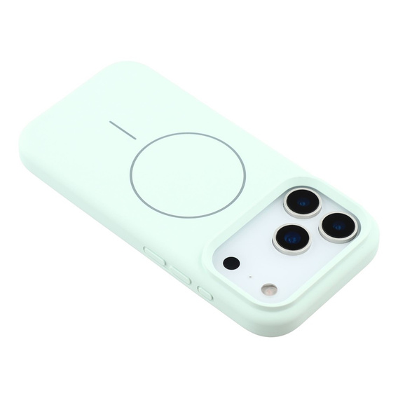 Silicone sleeve for iPhone 17 Pro, for MagSafe, anti-shock, green