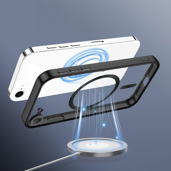Case for iPhone 16E, Electro MagSafe, black + Screen Glass
