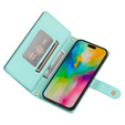 Flip case for iPhone 16 Pro, Wallet Zipper Pocket, green