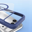 Dux Ducis case for iPhone 17 Pro, Skin X Pro, with flap, for MagSafe, navy blue
