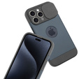 Case for iPhone 15 Pro Max, ERBORD MagProtect Slide Camera, titanium blue