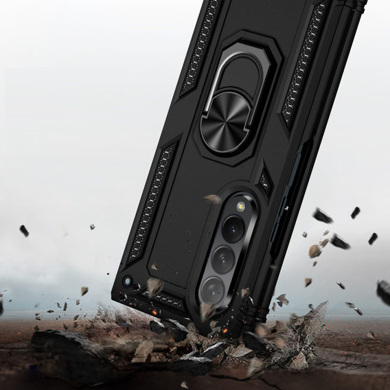 Armor Case for Samsung Galaxy Z Fold3 5G, Nox Case Ring, black